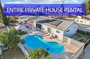 Entire Private 3-Bedroom House with Pool, Garage, Gated Yard